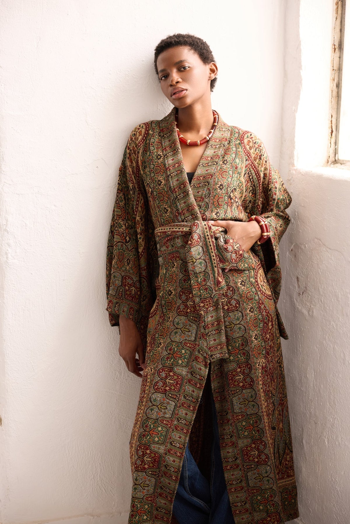 Autumn Paisley Kimono Coat in S/M MULTI - COLOR - Sustainable Fashion by KLEED LOUNGEWEAR