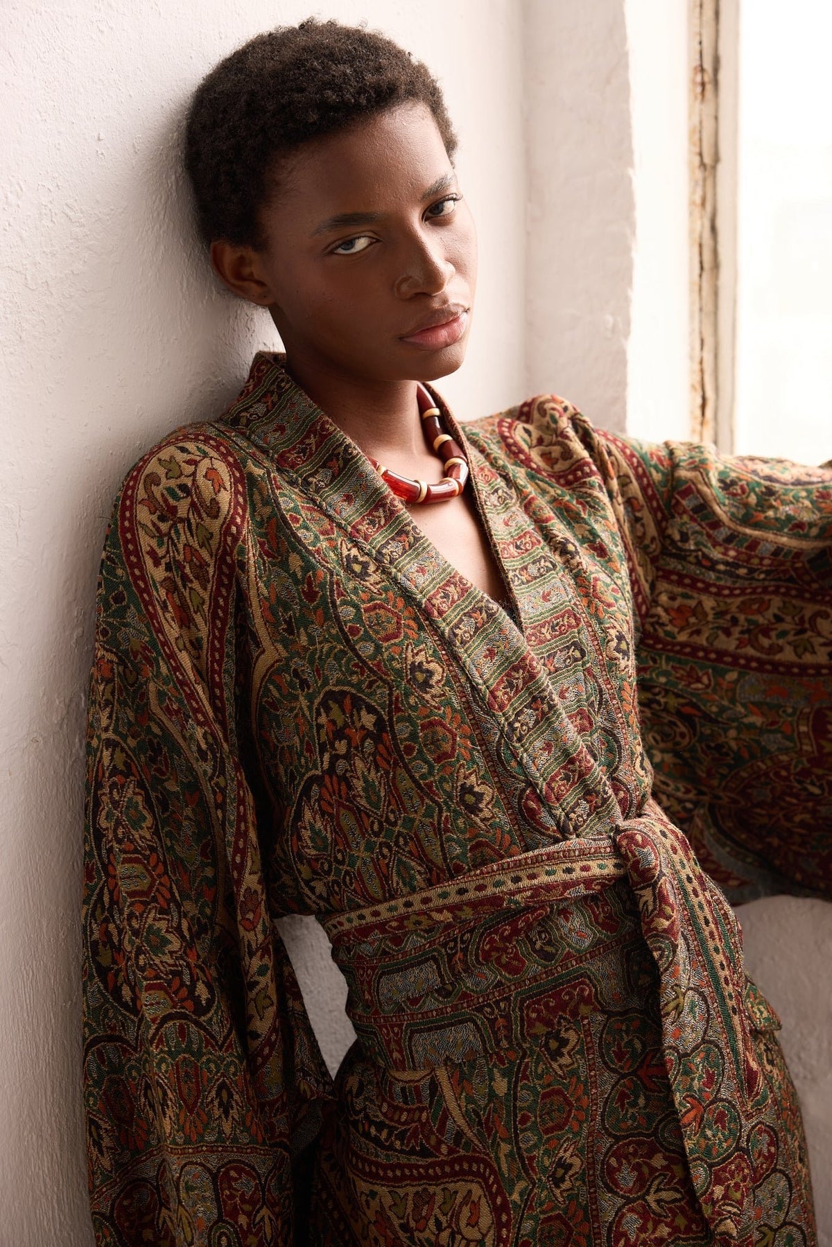 Autumn Paisley Kimono Coat in S/M MULTI - COLOR - Sustainable Fashion by KLEED LOUNGEWEAR