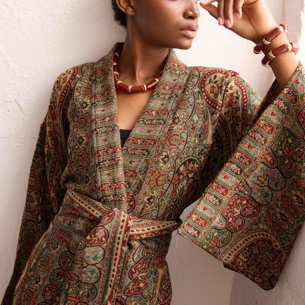 
                      
                        Autumn Paisley Kimono Coat [KLEED]
                      
                    