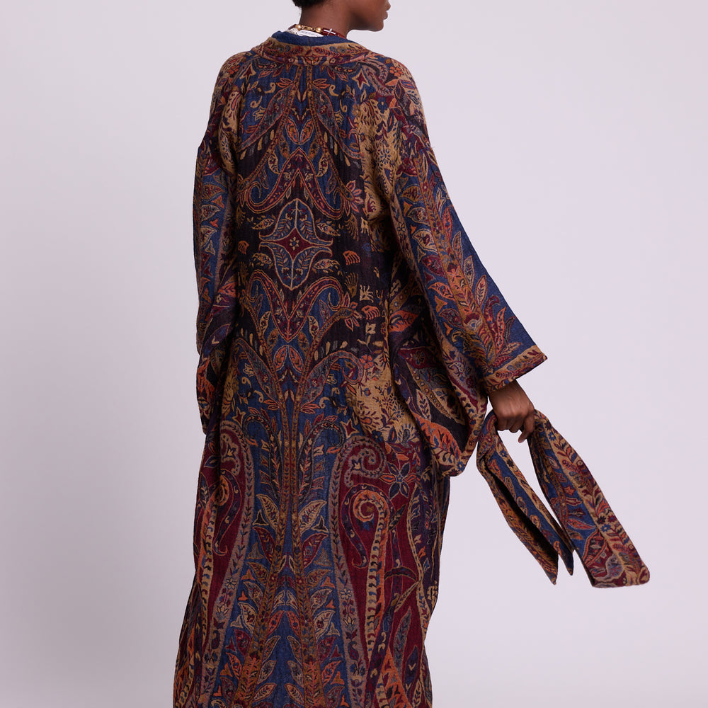 
                      
                        Maroon Paisley Kimono Coat [KLEED]
                      
                    