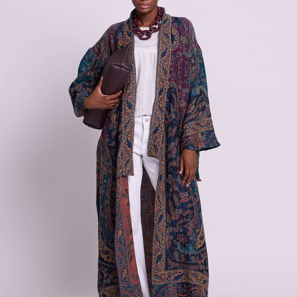 Fuccia Paisley Kimono Coat [KLEED]