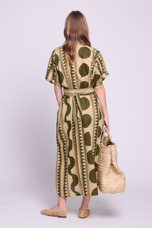 Khaki Geo Kaftan