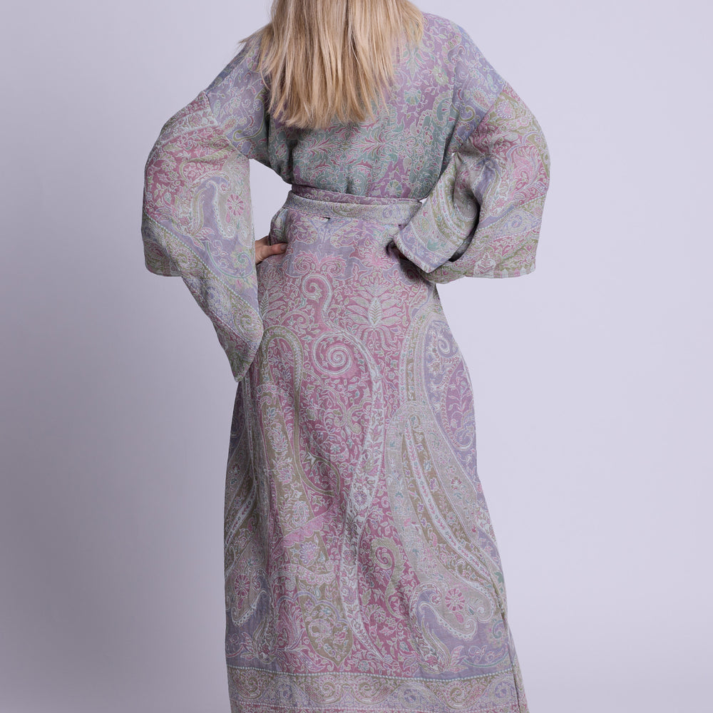 
                      
                        Lilac Paisley Kimono Coat
                      
                    