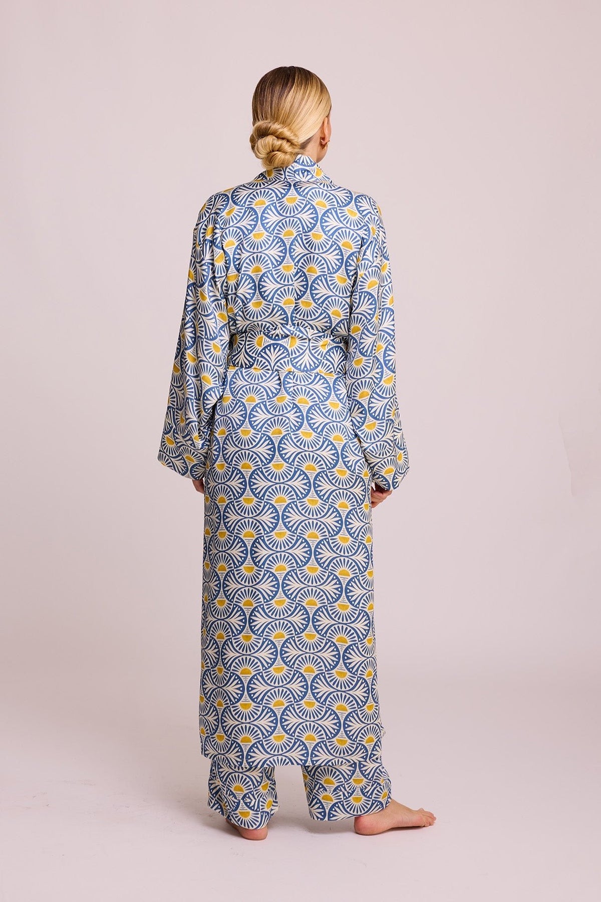 Sarason Robe in SMALL BLUE - Sustainable Fashion by KLEED LOUNGEWEAR