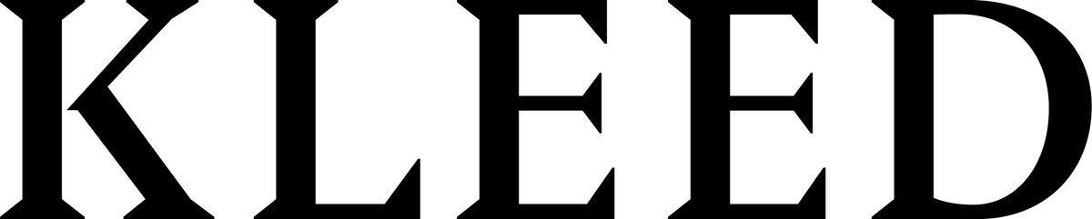 Black 'KLEED' logo on a transparent background