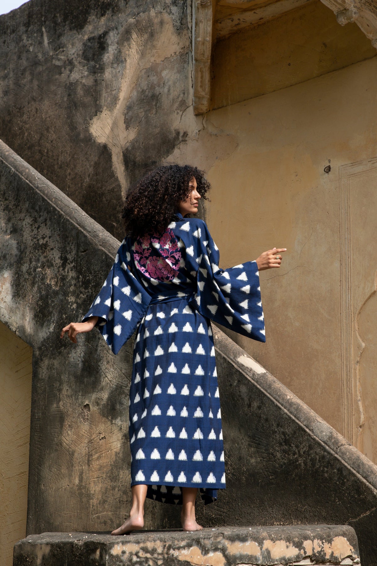 Blue Savannah Naya Kimono in S/M BLUE - Sustainable Fashion by KLEED LOUNGEWEAR