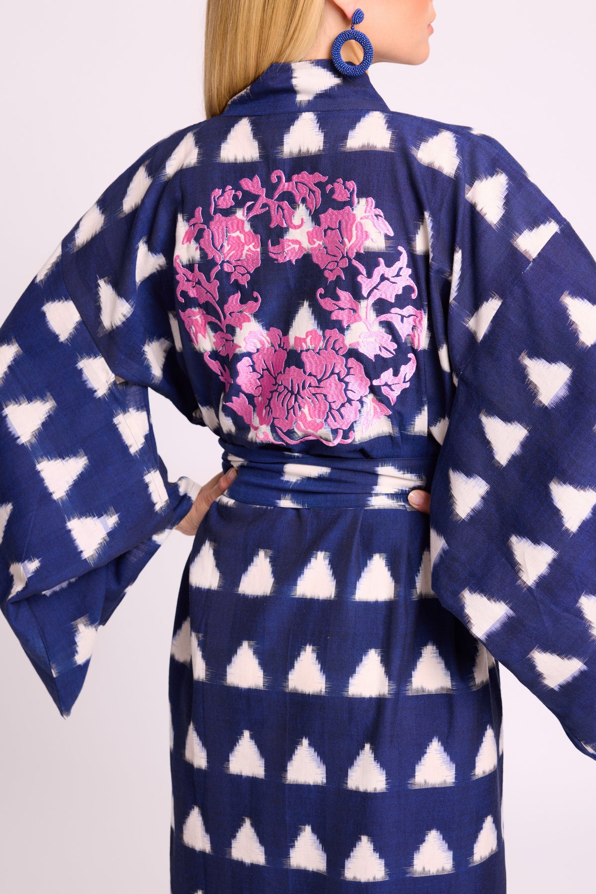 Blue Savannah Naya Kimono in S/M BLUE - Sustainable Fashion by KLEED LOUNGEWEAR