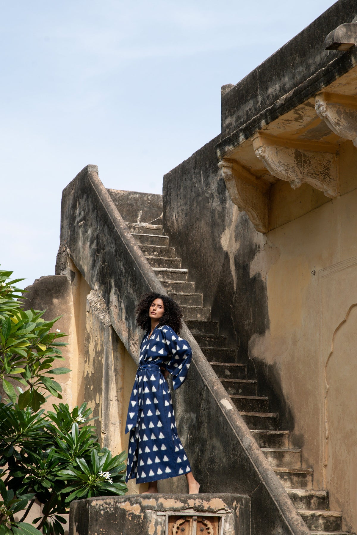 Blue Savannah Naya Kimono in S/M BLUE - Sustainable Fashion by KLEED LOUNGEWEAR