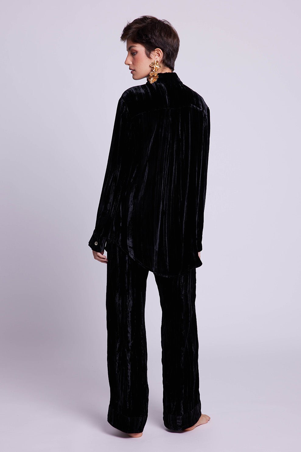 Peepal Black Pyjama in EXTRA SMALL BLACK - Sustainable Fashion by KLEED LOUNGEWEAR