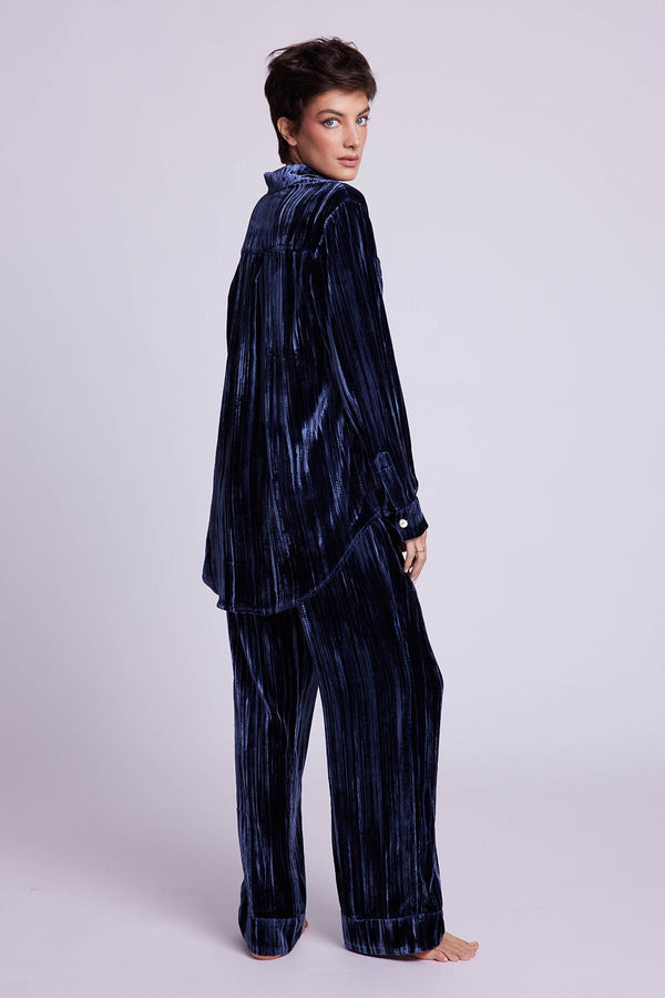 Peepal Blue Pyjama in EXTRA SMALL BLUE - Sustainable Fashion by KLEED LOUNGEWEAR