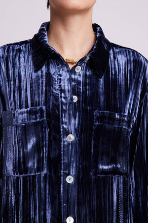 Peepal Blue Pyjama in EXTRA SMALL BLUE - Sustainable Fashion by KLEED LOUNGEWEAR