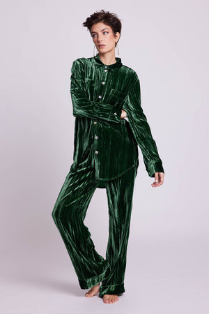 Peepal Green Pyjama in EXTRA SMALL GREEN - Sustainable Fashion by KLEED LOUNGEWEAR