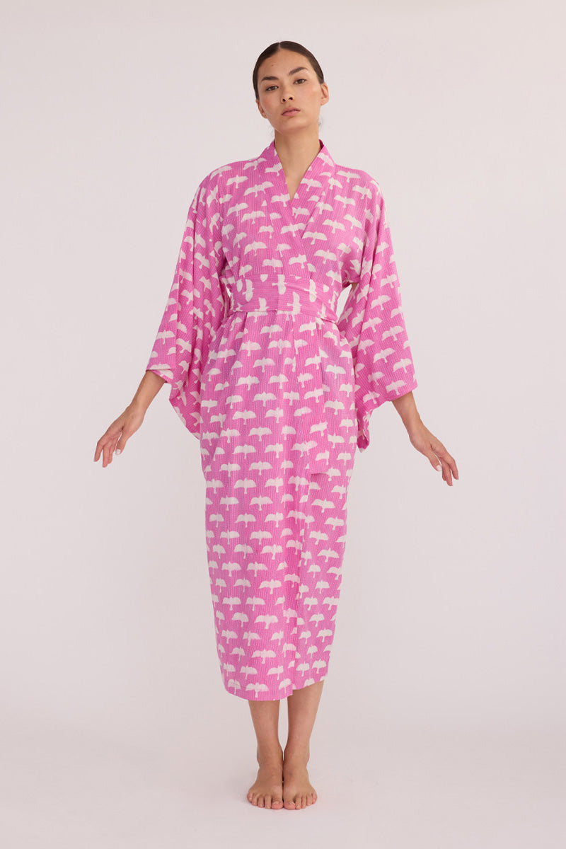 Pink Birds Kimono