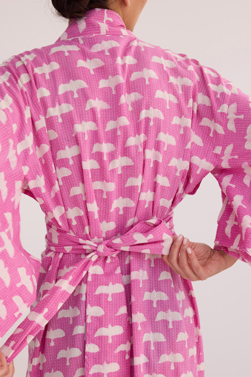 Pink Birds Kimono