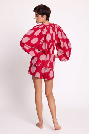 Red Lotus Pyjama in XS/S RED - Sustainable Fashion by KLEED LOUNGEWEAR