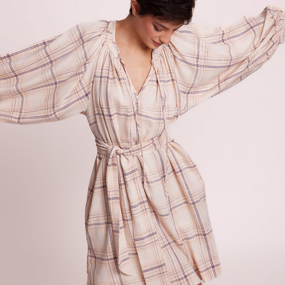 Ecru Chiko Short Kaftan | Luxury Handcrafted Kaftan | KLEED Ecru Chiko Short Kaftan | Luxury Handcrafted Kaftan | KLEED