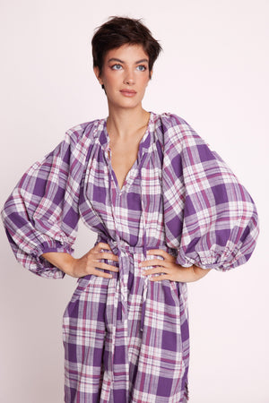 Lilac Chiko Short Kaftan in SMALL LILAC - Sustainable Fashion by KLEED LOUNGEWEAR