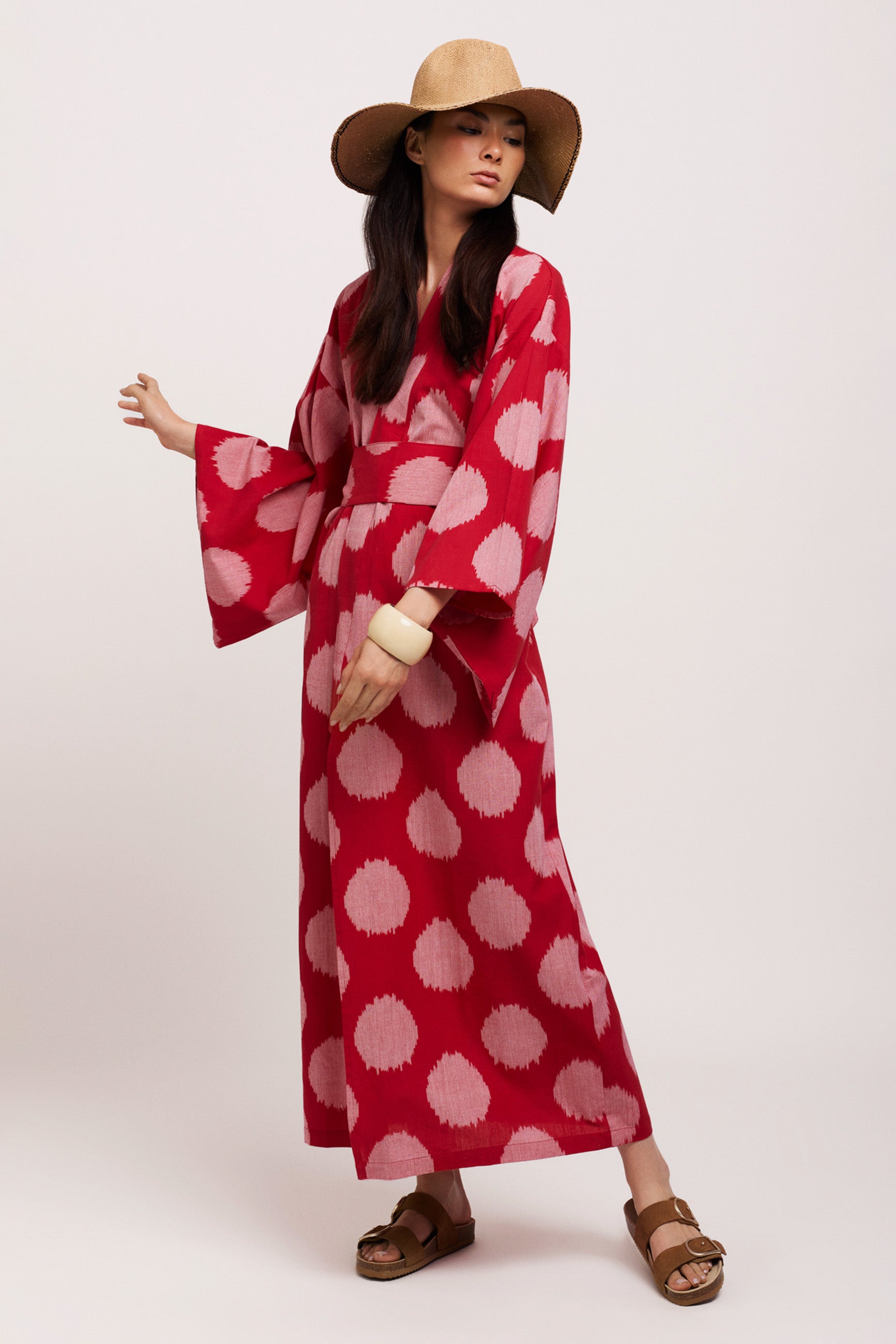 Cotton Kimono Gecko Red | Kleed – KLEED LOUNGEWEAR