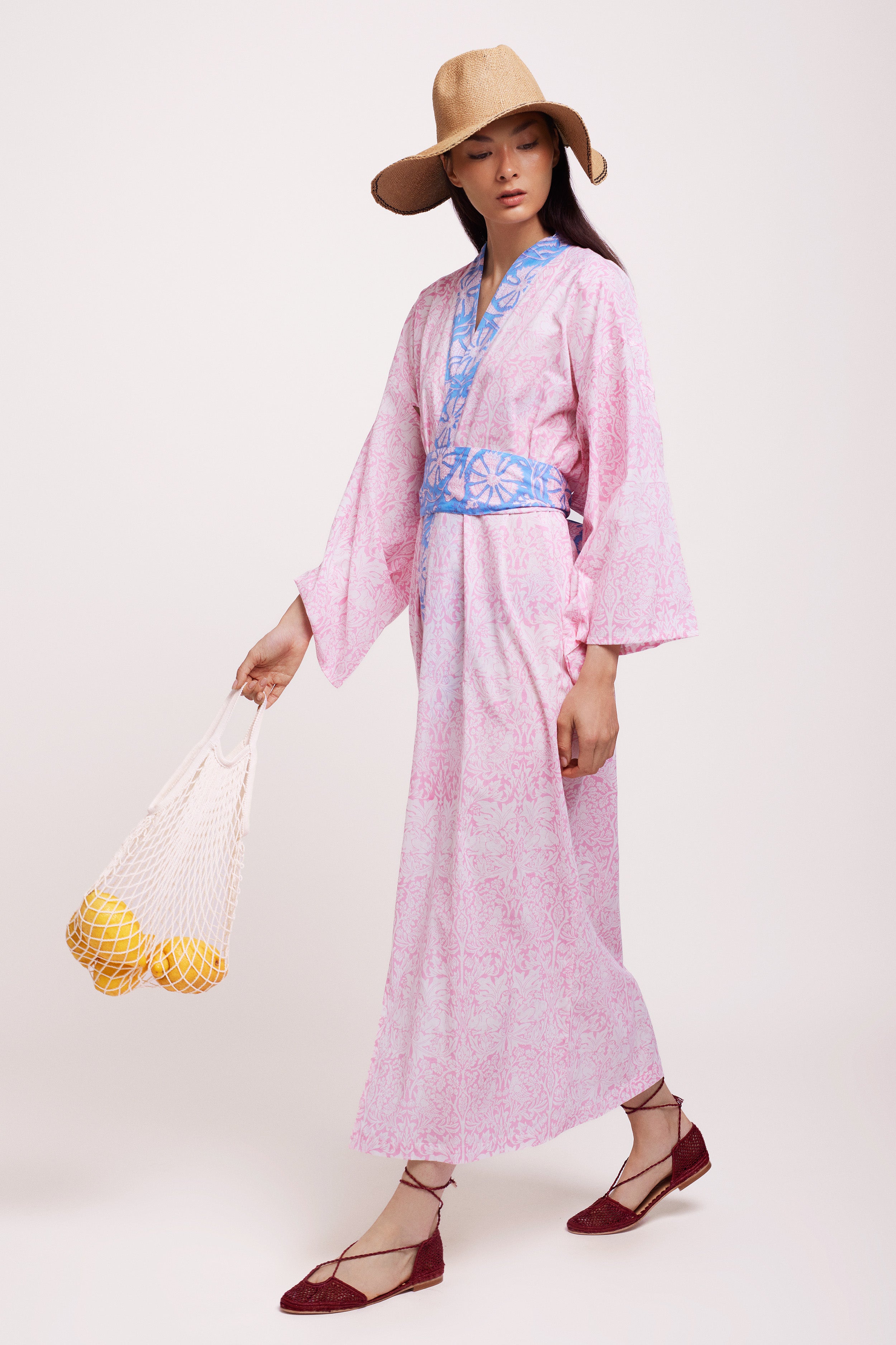 Cotton Kimono Demoiselle Light Pink | Kleed – KLEED LOUNGEWEAR