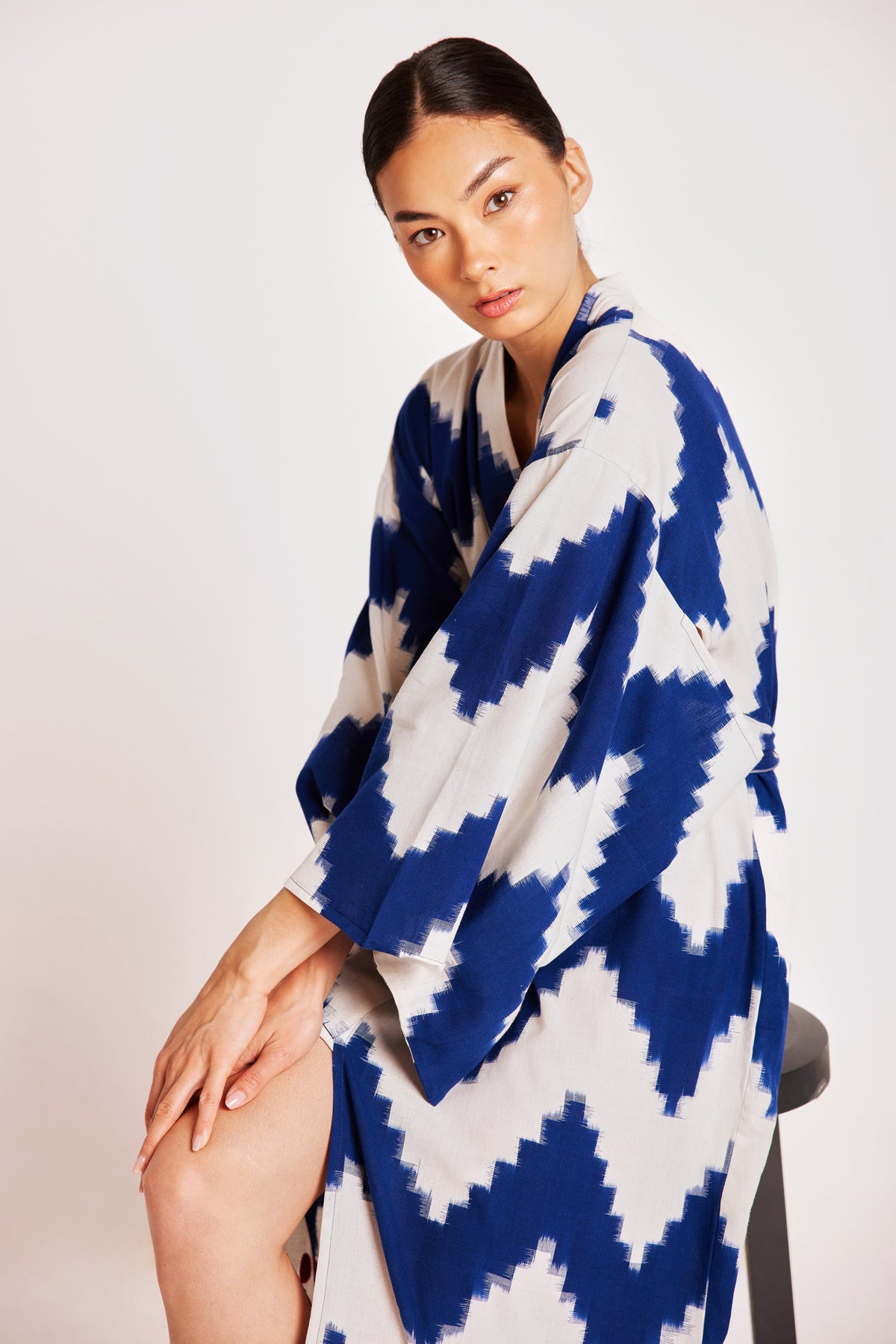 Jain Blue Kimono in XS/S BLUE - Sustainable Fashion by KLEED LOUNGEWEAR