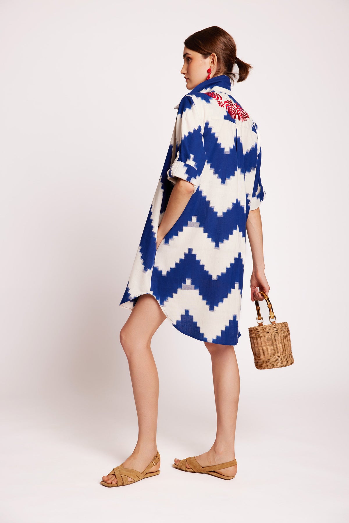 Madu Blue Chemisier in S/M BLUE - Sustainable Fashion by KLEED LOUNGEWEAR