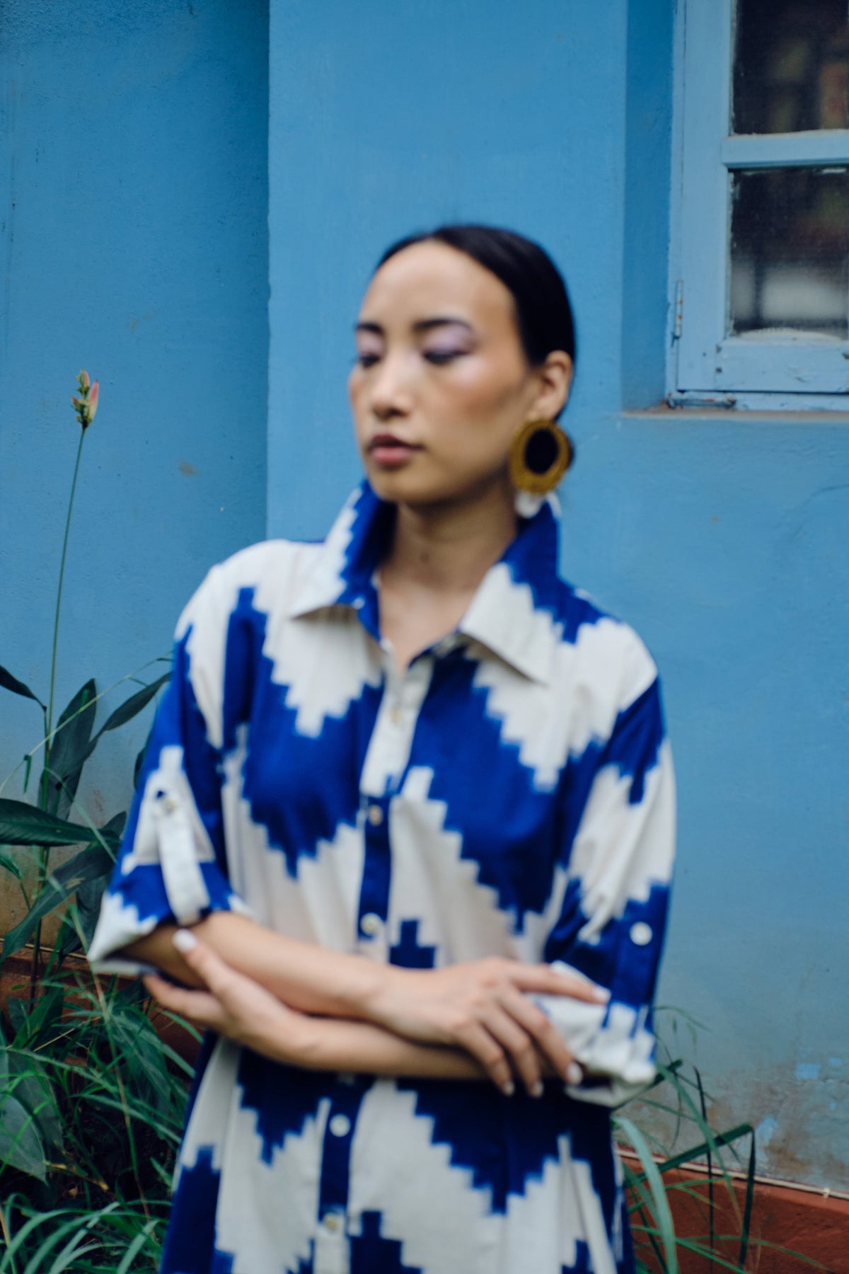 Madu Blue Chemisier in S/M BLUE - Sustainable Fashion by KLEED LOUNGEWEAR