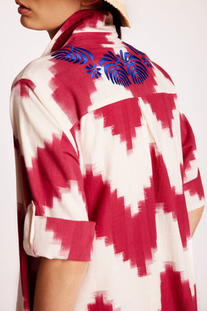 Madu Red Chemisier in S/M RED - Sustainable Fashion by KLEED LOUNGEWEAR