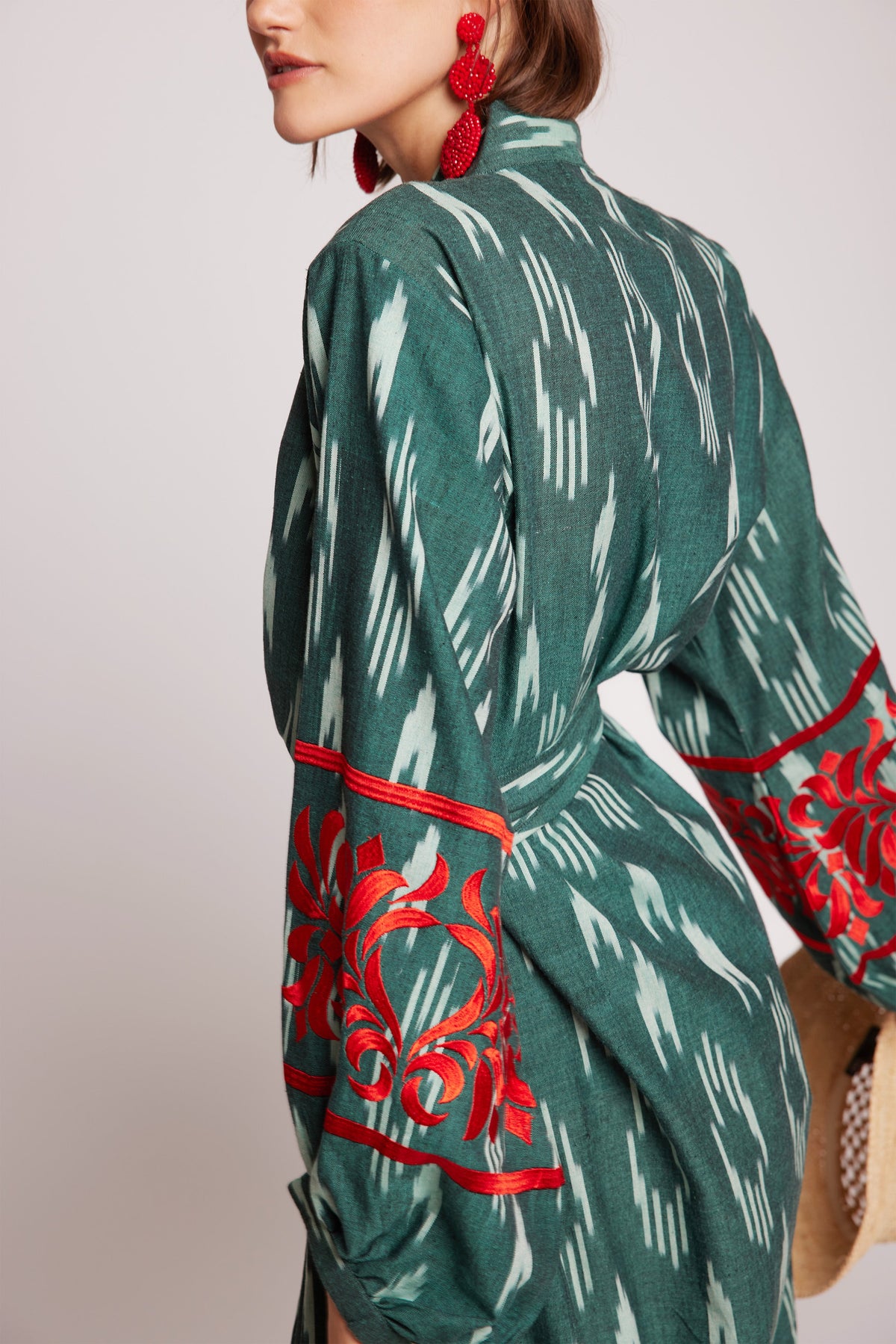 Zimbabwe Kandy Kimono in S/M GREEN - Sustainable Fashion by KLEED LOUNGEWEAR