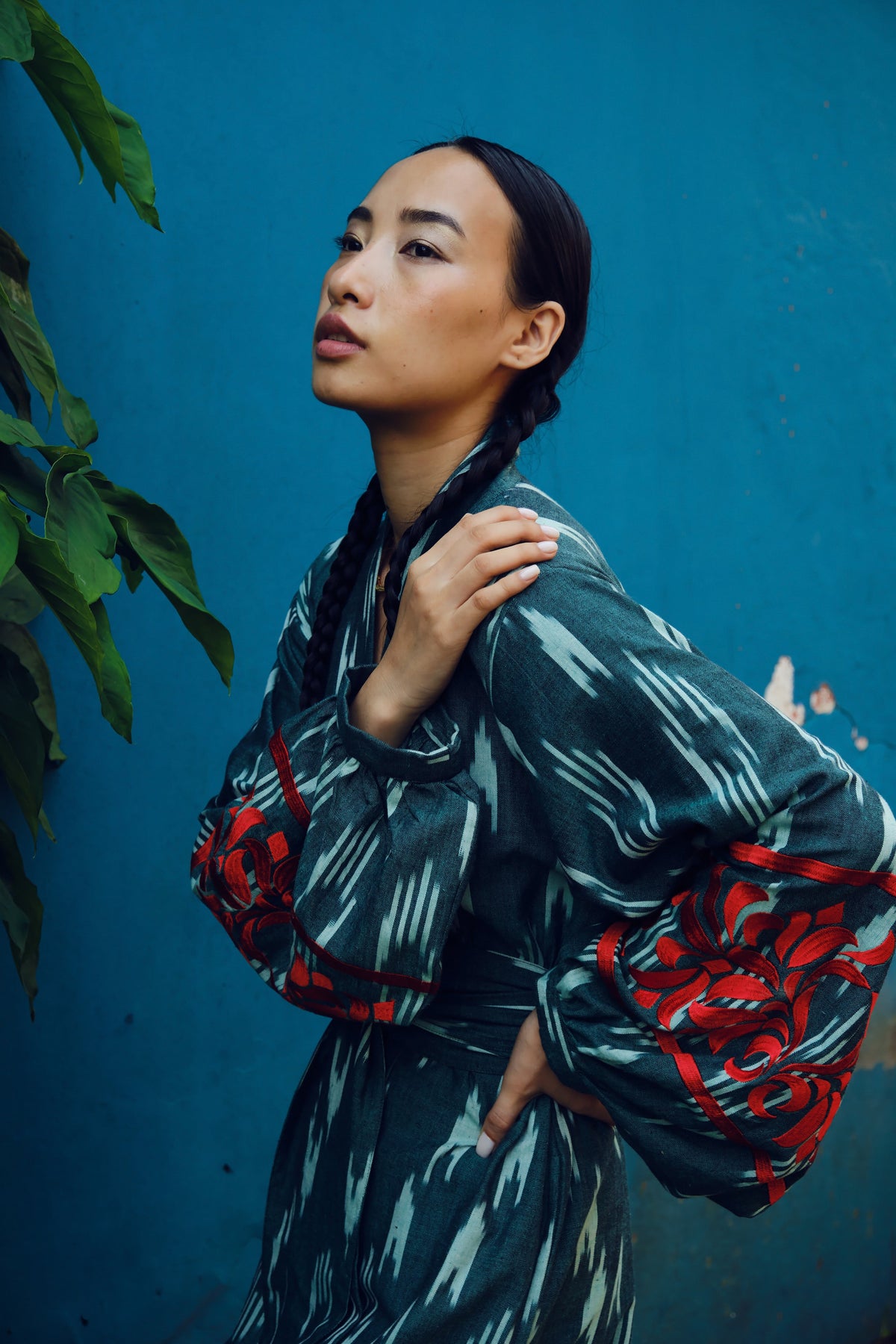 Zimbabwe Kandy Kimono in S/M GREEN - Sustainable Fashion by KLEED LOUNGEWEAR
