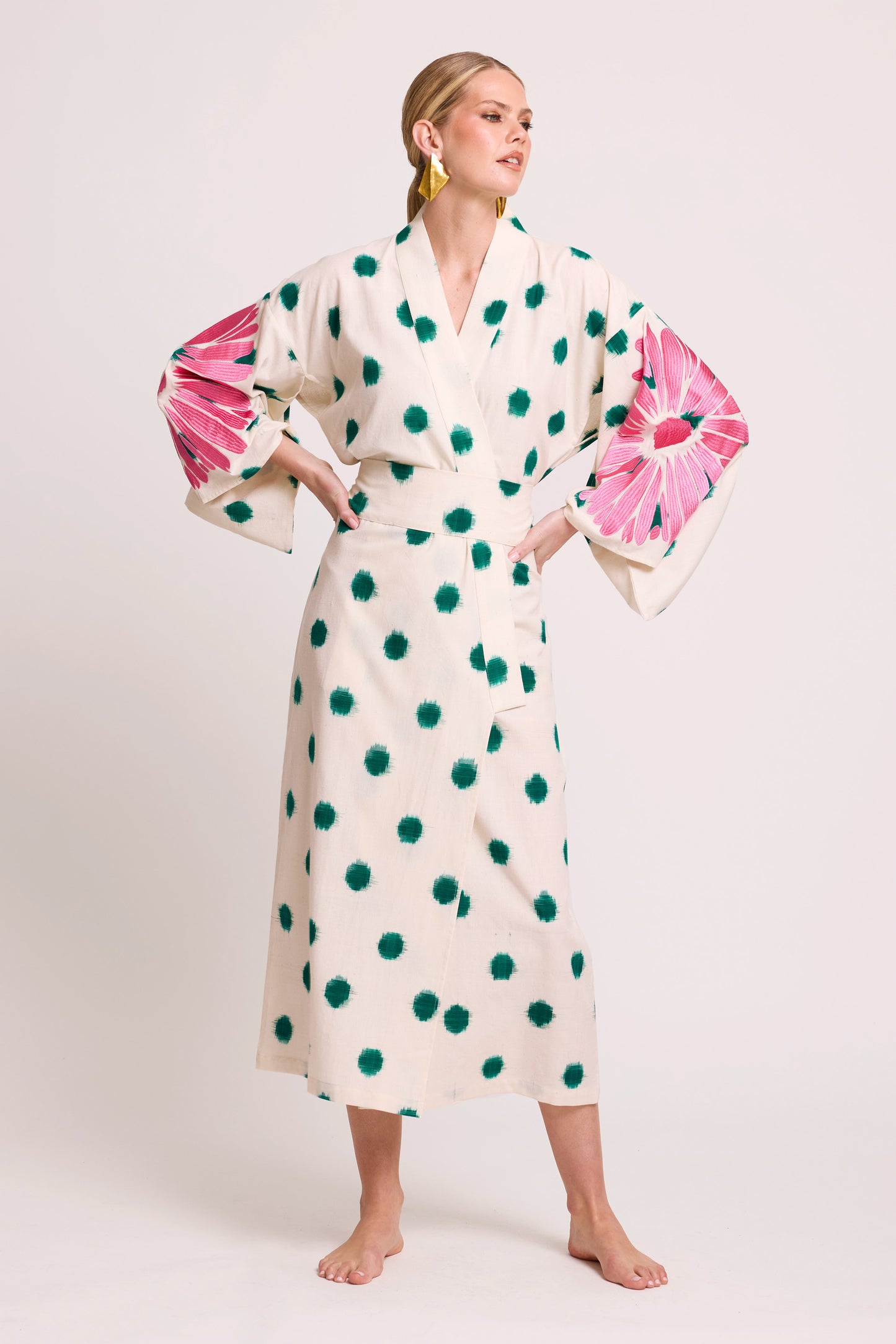 Green Dots Kimono [KLEED]