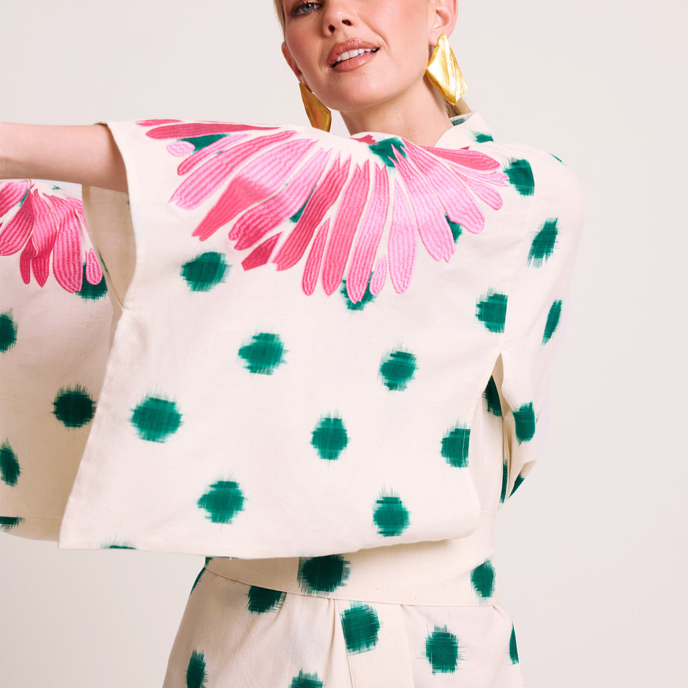 Green Dots Kimono [KLEED]