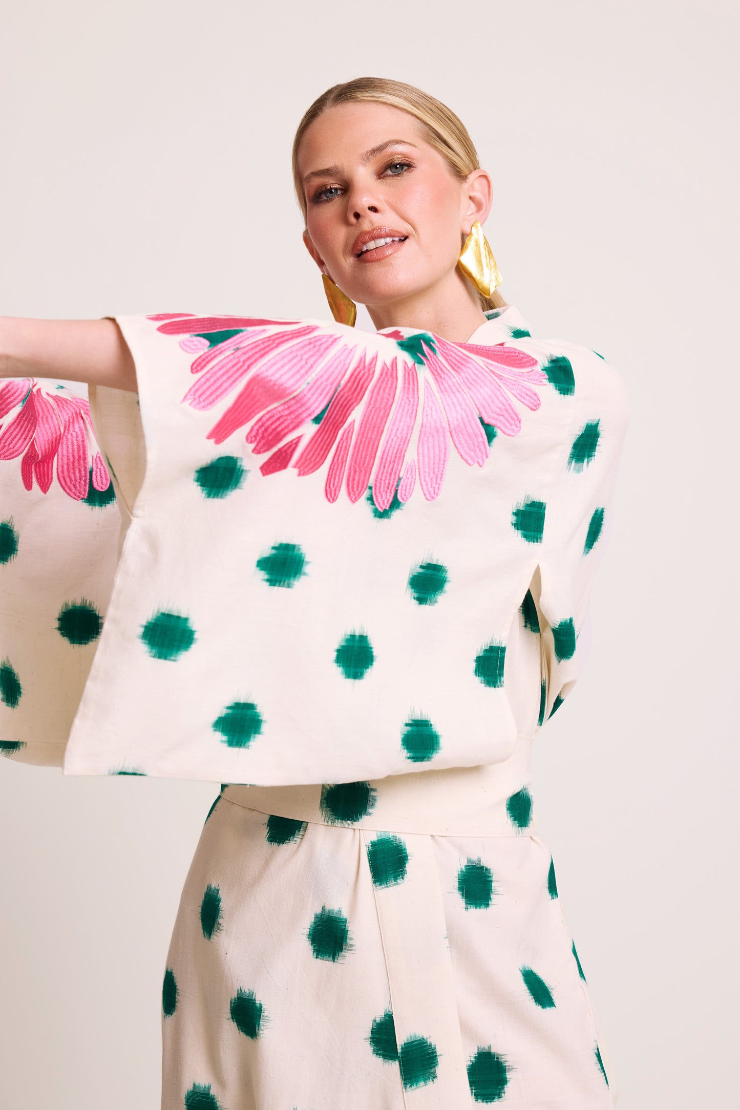 Green Dots Kimono [KLEED]