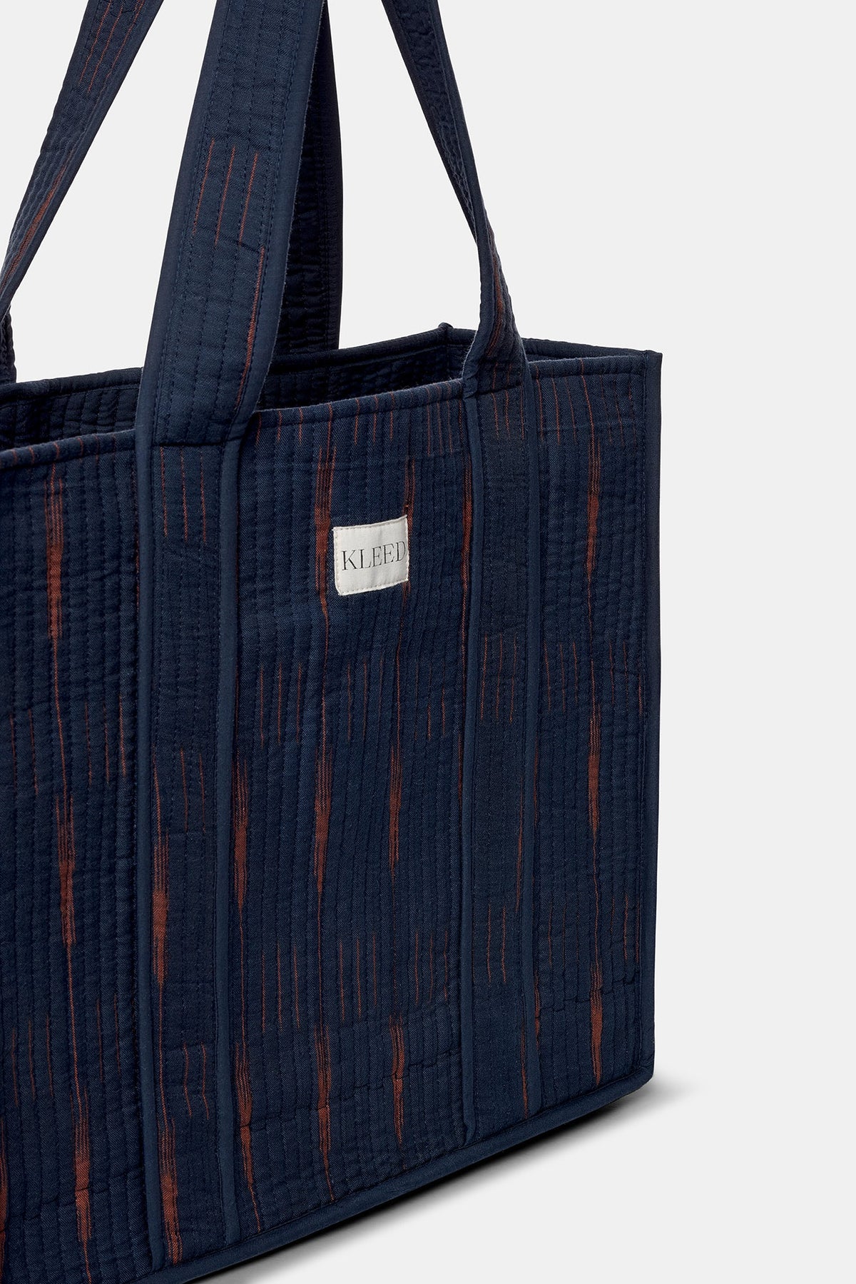 Brick Blues Tote Bag in ONE SIZE DARK BLUE - Sustainable Fashion by KLEED LOUNGEWEAR