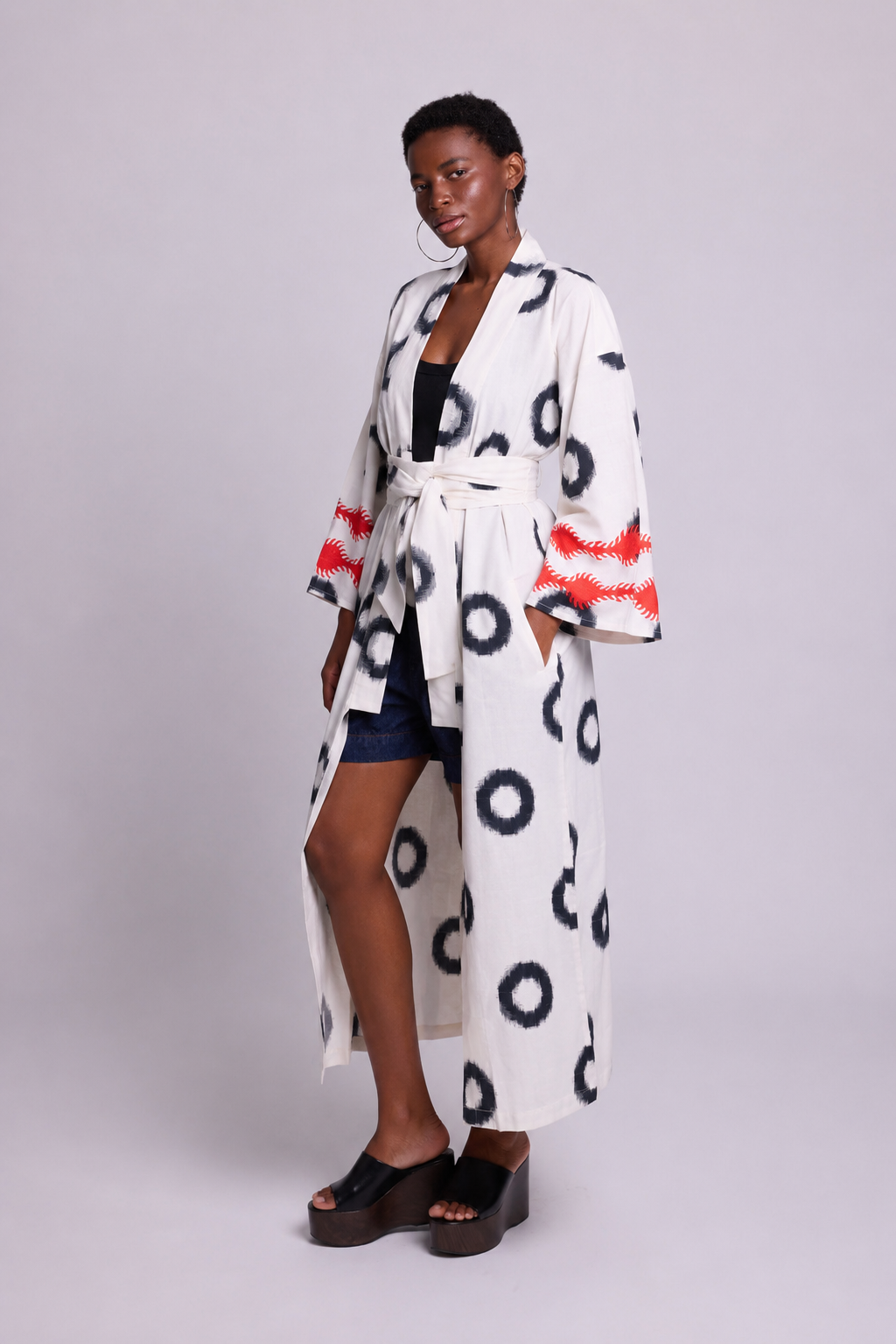 White Manda Kimono