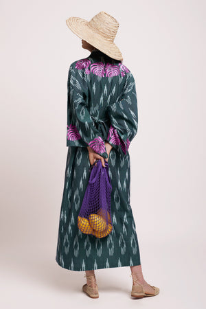 Jaisal Pink Kimono in XS/S GREEN - Sustainable Fashion by KLEED LOUNGEWEAR
