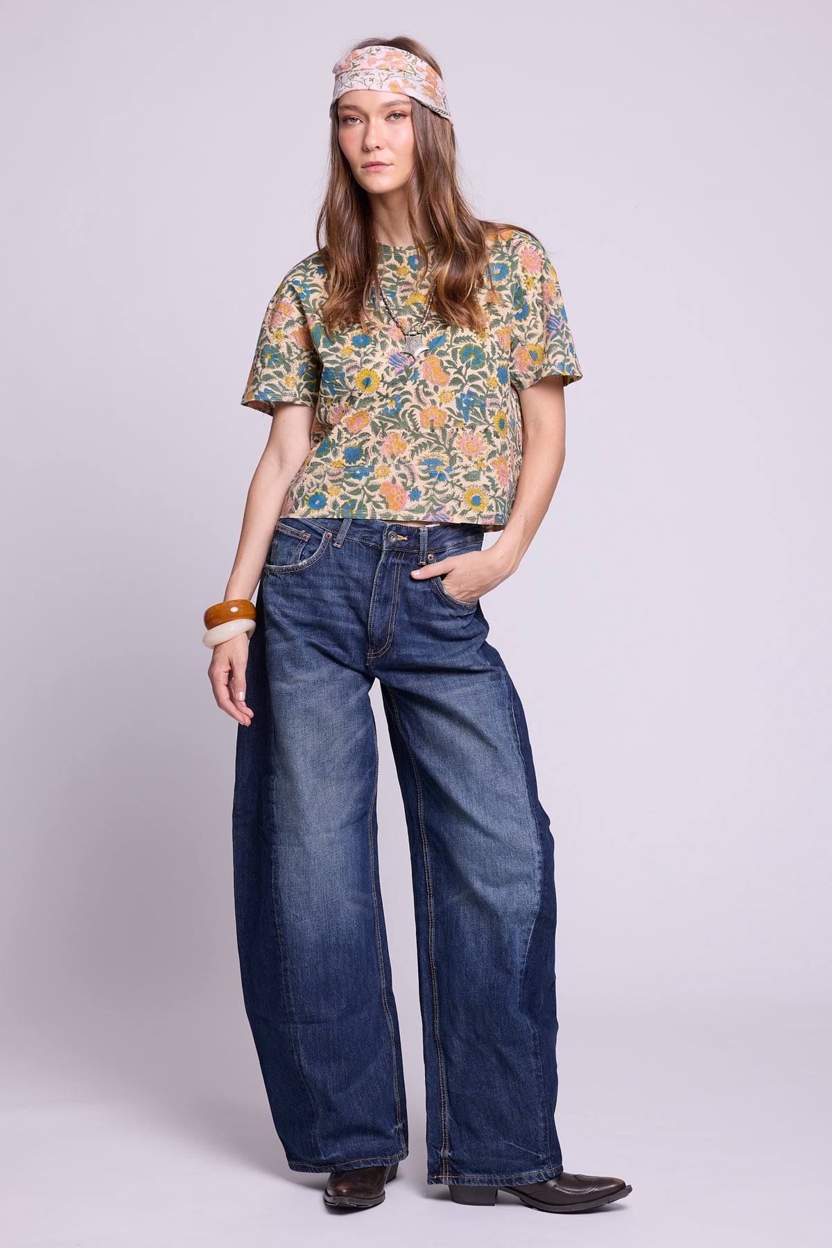 KLEED Kaner Palash Pyjama top  — artisan hand block print floral set in 100% cotton, slow fashion