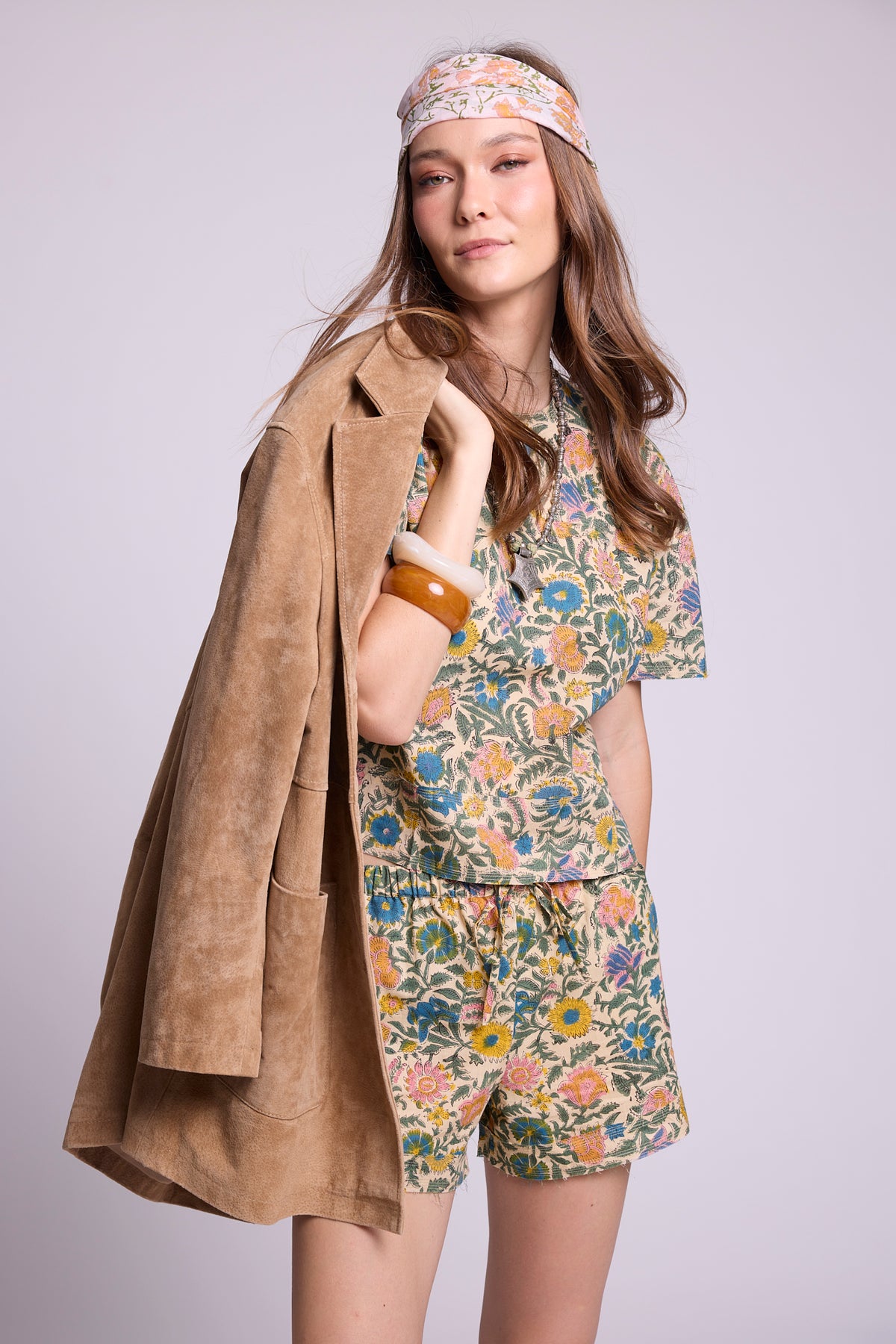 KLEED handcrafted pyjama set — Kaner Palash block print cotton loungewear made in Jaipur