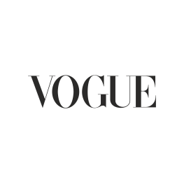 Vogue logo in black on a white background